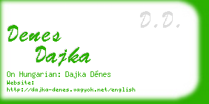 denes dajka business card