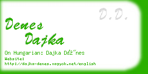 denes dajka business card